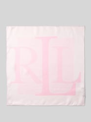 Zijden sjaal met logo van Lauren Ralph Lauren Fuchsia - 30