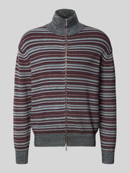 Regular Fit Strickjacke aus Viskose-Mix Modell 'MYRON' von Jake*s Studio Men Bordeaux - 13