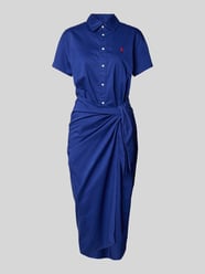 Hemdblusenkleid mit Knotendetail von Polo Ralph Lauren - 44