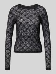 Shirt met lange mouwen en broderie anglaise, model 'JUDITH' van Noisy May - 4