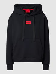 Hoodie met labelpatch, model 'PURE' van HUGO Grijs / zwart - 11