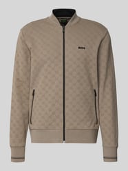 Regular Fit Sweatjacke aus Baumwoll-Mix Modell 'SW_Revival Skarley' von BOSS Green Beige - 18