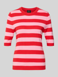 Regular fit Pullover van Mix van katoen en modal van s.Oliver BLACK LABEL Fuchsia - 23