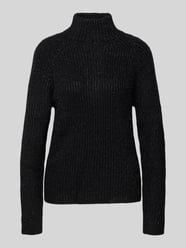 Strickpullover in Ripp-Optik mit Stehkragen von Jake*s Collection - 7