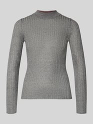 Sweter z dzianiny z prążkowaną stójką od Marella - 4