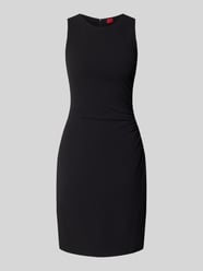 Taliowana sukienka biznesowa z marszczeniem model 'KENDELA' od HUGO - 41