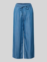 Spodnie materiałowe o kroju wide fit z czystego lyocellu w tkaninie stylizowanej na denim od Soyaconcept - 4