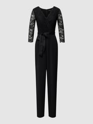 Jumpsuit mit Taillenband von Swing Grau / Schwarz - 42
