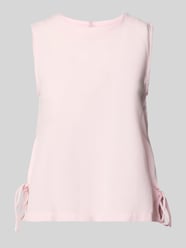 Blousetop van viscosemix met vetersluiting aan de zijkant van VILA Fuchsia - 23