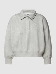 Cropped Sweatshirt mit Polokragen von Nike Grau - 9