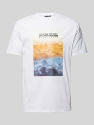 T-Shirt mit Label-Motiv-Print von Napapijri Weiß - 11