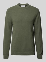 Gebreide pullover met ribboorden, model 'LOOP' van SELECTED HOMME Groen - 34