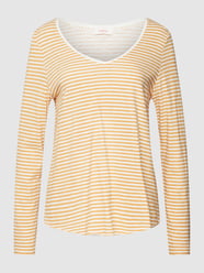 Longsleeve mit Streifenmuster Modell 'Slub' von s.Oliver RED LABEL Gelb - 1