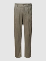 Regular fit pantalon met structuurmotief van Cinque Groen - 38