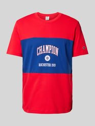 T-Shirt mit Colour-Blocking-Design von CHAMPION Rot - 16