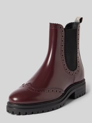 chelsea boots van echt leer model 'FAWNE' van Barbour Bordeaux - 1