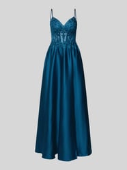 sukienka gorsetowa z hafty i obszycie ozdobnymi kamieniami od LUXUAR FASHION - 41