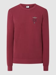 Pullover aus Baumwoll-Lyocell-Mix  von Aeronautica Militare Rot - 46