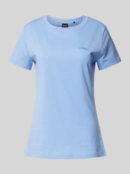 T-Shirt mit Label-Stitching Modell 'Esogo' von BOSS Orange Blau - 12