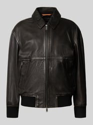 Regular Fit Lederjacke aus echtem Schafsleder Modell 'JOBERG' von BOSS Orange - 3