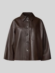 Boxy Fit Lederjacke aus Lammnappa Modell 'STECCA' von Weekend Max Mara - 11