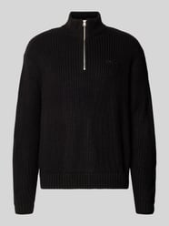 Gebreide pulllover met opstaande kraag en ritssluiting van REVIEW - 17