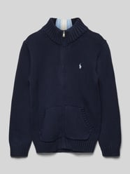 Strickjacke mit Stehkragen von Polo Ralph Lauren Teens Blau - 1