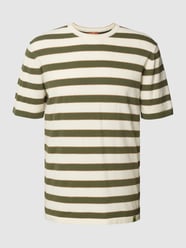 T-Shirt mit Streifenmuster Modell 'Kyle' von MOS MOSH Grün - 47
