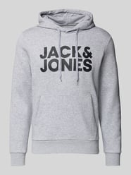 Bluza z kapturem z nadrukiem z logo i kieszenią kangurka od JACK & JONES - 31