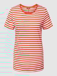 T-shirt w paski od Montego Czerwony - 42