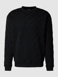 Sweatshirt mit Logo-Strukturmuster Modell 'Tizio' von JOOP! Collection Schwarz - 12