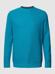 Plus size gebreide pullover met structuurmotief van S.Oliver Plus Groen - 20