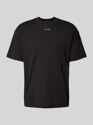 T-Shirt mit Label-Print von CK Calvin Klein Schwarz - 4