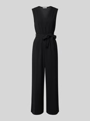 Relaxed Fit Jumpsuit mit durch Druckknopf verstellbarem Ausschnitt von Tom Tailor Denim Schwarz - 15