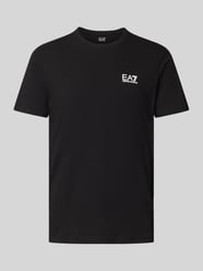 T-Shirt mit Label-Print von EA7 Emporio Armani Schwarz - 7