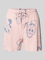 Korte pyjamabroek met elastische band en tunnelkoord van Jake*s Casual Roze - 22