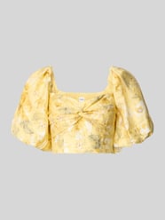 Cropped Blusentop mit Puffärmeln Modell 'LEMON' von YAS - 28