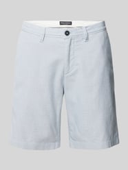 Regular Fit Bermudas mit Strukturmuster Modell 'Salo' von Marc O'Polo Blau - 16