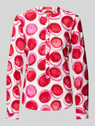 Bluse mit kurzer Knopfleiste von Emily Van den Bergh Pink - 17
