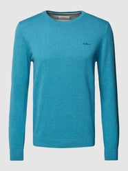 Strickpullover mit Label-Stitching von s.Oliver RED LABEL Blau - 44
