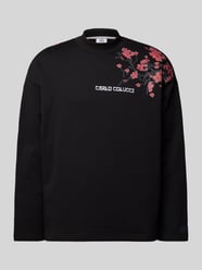 Sweatshirt mit Label-Stitching von CARLO COLUCCI Schwarz - 43