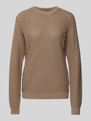 Gebreide pullover met ronde hals, model 'Dodo-Pu-Diamo' van FREE/QUENT Bruin - 9