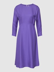 Midi-jurk in effen design, model 'MAARLENA' van Armedangels Paars - 15