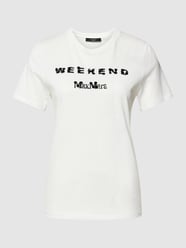 T-shirt met pailletten, model 'TALENTO' van Weekend Max Mara Wit - 19