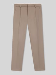 Spodnie z zakładkami w pasie o kroju slim fit z mieszanki bawełny model 'GENRICH' od HUGO - 40