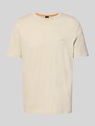 Regular fit T-shirt van puur katoen, model 'TEGOOD' van BOSS Orange Beige - 15
