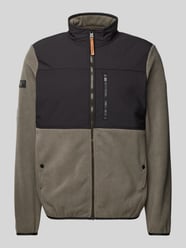 Fleecejacke mit Label-Patch von camel active Grau - 19