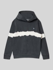 Hoodie met labelpatch van Garcia Grijs / zwart - 15