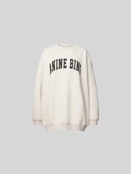Oversized Sweatshirt mit Label-Print von Anine Bing Weiß - 26