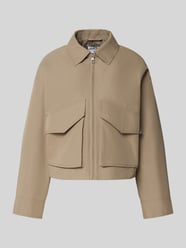 Hemdjacke mit Umlegekragen und Pattentaschen von Jake*s Casual Beige - 22